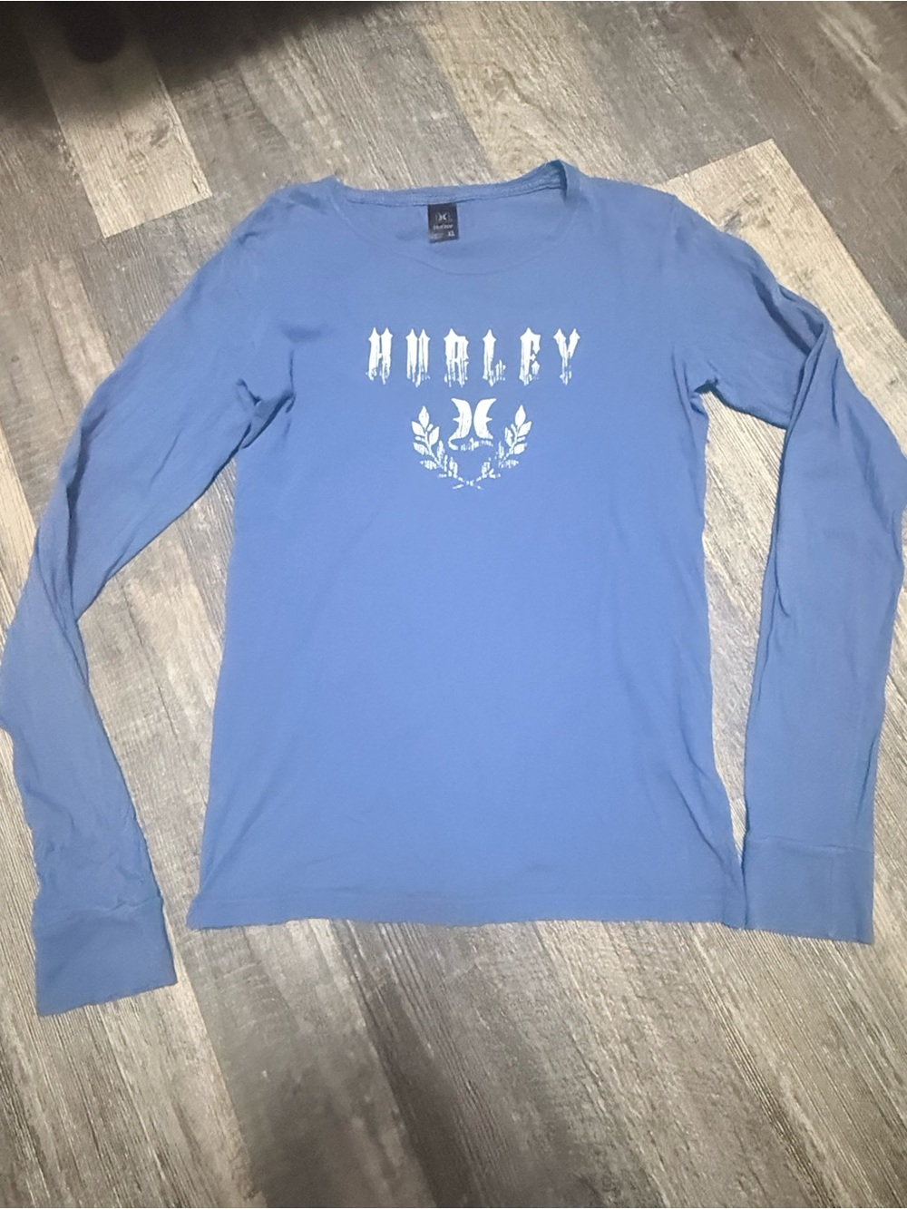 Hurley Light Blue Long-Sleeve Logo Tee for Women